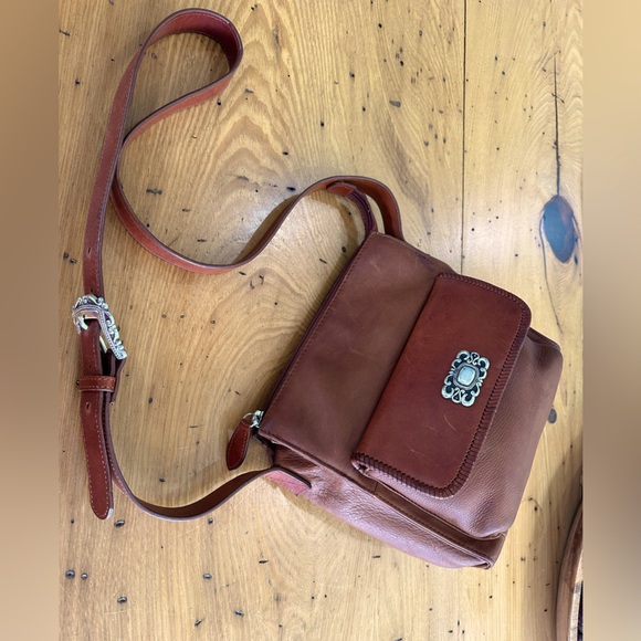 Vintage Fossil Victoria Top Zip Cognac ZB8273 Single Strap Purse - Picture 2 of 11